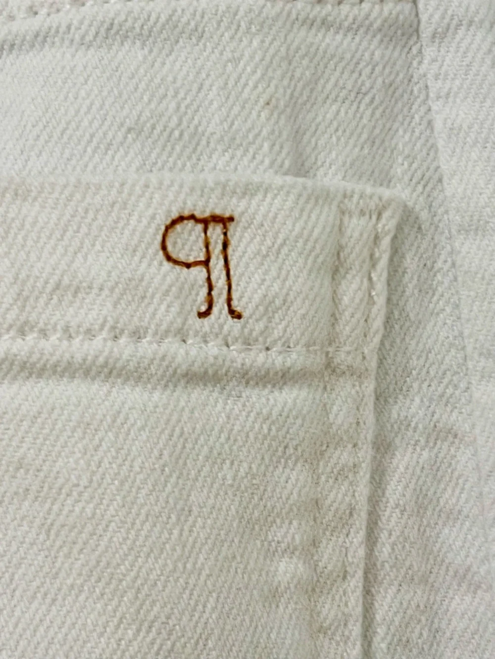 Pilcro Wide-Leg High-Rise Cream Jeans - Picture 4 of 8